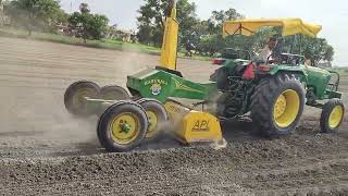 Field leveling with john deere 5310  laser land leveling Tractor [upl. by Drofla211]