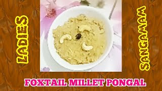 Foxtail millet Pongal  Thinai sweet Pongal  sweet Pongal  millet Pongal [upl. by Swerdna743]