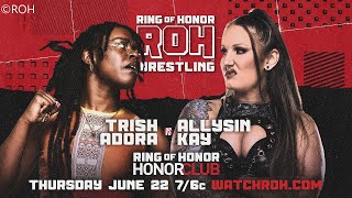 FULL MATCH  Allysin Kay vs Trish Adora  ROH June 22 2023 [upl. by Clemence25]