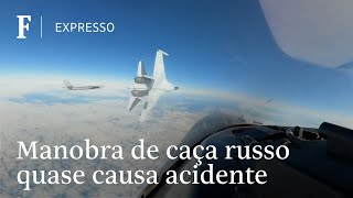 Manobra de caça russo quase causa colisão perto do Alasca [upl. by Nace]