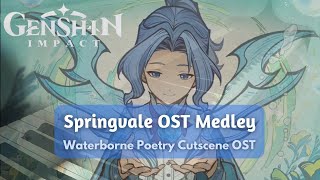 Genshin OST Springvale Medley Waterborne Poetry Event Cutscene OST  Piano Cover  Piano Sheets [upl. by Lauryn]