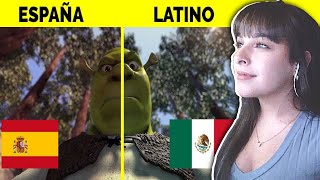 REACCIONANDO a SHREK 1 Español Latino vs Español Castellano  Comparacion Doblaje [upl. by Buyse]