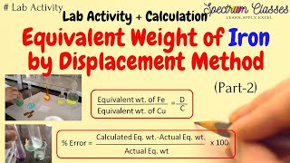 Determination of Equivalent weight of Iron by displacement method  By Iodometric titration Part2 [upl. by Nas588]