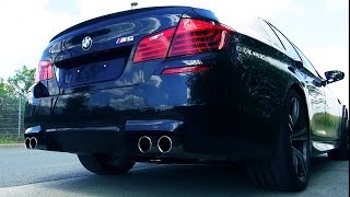 BMW M5 F10 LCI Acceleration Sound 44l V8 Biturbo Beschleunigung REVs revving Full throttle [upl. by Lezley815]