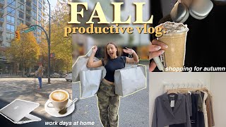 PRODUCTIVE FALL DAYS IN MY LIFE realistic work days shopping at the mall fall weather amp foods ✩ [upl. by Lesli]