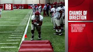 Alabama RB Drills  Change of Direction [upl. by Hewart]