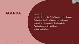 15B  Using The CHW Common Indicators To Promote CHW Sustainability [upl. by Patrica]