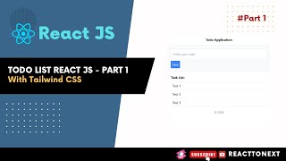 Build a Todo List React Application – Part 1 [upl. by Imeaj64]
