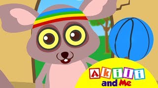 Draw a Ball with Bush Baby  Akili and Me  Cartoons for Preschoolers [upl. by Arutek127]