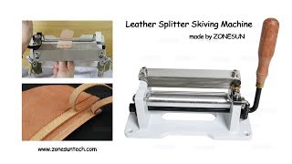 How to use the Leather Splitter Skiving Machine [upl. by Aronid]