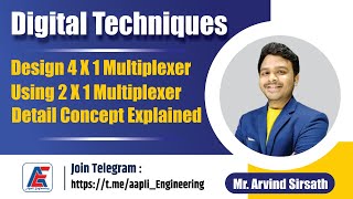 Implementing 4X1 MUX using 2X1 MUX with TRUTH Table  Detailed Concept  By Arvind Sir [upl. by Nyrrad]