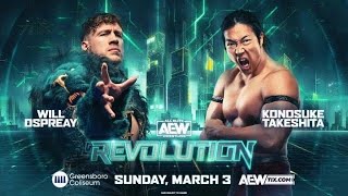 Will Ospreay vs Konosuke Takeshita  AEW Revolution [upl. by Hobey118]