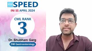 INI SS April 2024  DM Gastroenterology 3rd Rank AML Dr Shubham Garg iniss result [upl. by Adroj570]