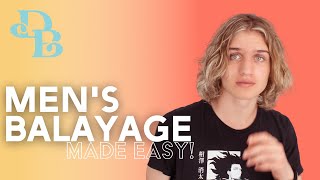 mens balayage  foilyage technique virgin hair QUICK amp SIMPLE [upl. by Iluj453]