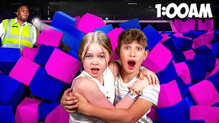 My Daughters 24 HOUR TRAMPOLINE PARK Challenge [upl. by Santana]