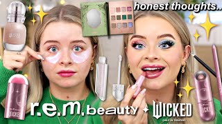 Testing the rem beauty x Wicked FULL MAKEUP COLLECTION my honest thoughts [upl. by Aiket285]