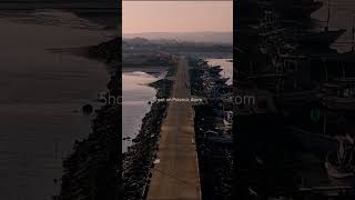 Pelabuhan panarukan pagi hari drone shorts footage cinematic potensic dji [upl. by Roswell460]