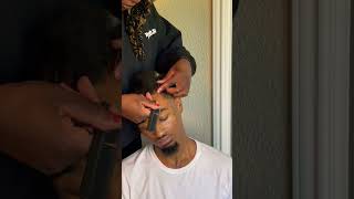 Cornrows on mens short hair ⚡️🎥 cornrows menshair shorthair hairgrowth [upl. by Phip353]