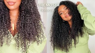 If They Ask This Is My Hair Easy and Natural Kinky Curly V Part Wig With Leave out Ft ISEE Hair [upl. by Aissak]