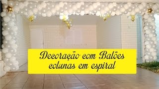 Decoração com Balões Passo a Passo  Coluna em espiral [upl. by Rivalee]