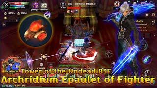 Cabal M  ดรอปไอเทม Archridium Epaulet of Fighter  Tower of the Undead B3F [upl. by Aneerbas]