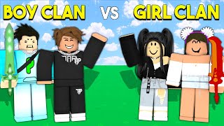 BOY Clan vs GIRL Clan Roblox Bedwars [upl. by Arinay]