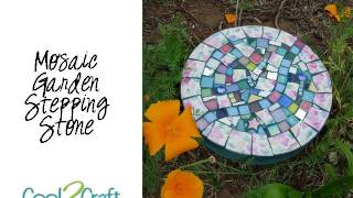 How to Make a Mosaic Stepping Stone by EcoHeidi Borchers [upl. by Neil]