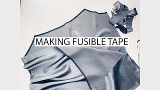 Making your own fusible tape for bias necklines [upl. by Refinneg64]