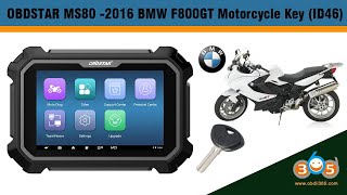 Add 2016 BMW F800GT Motorcycle Spare Key with OBDSTAR MS80 obdii365 [upl. by Kciredor]