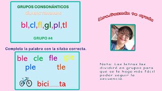 GRUPOS CONSONANTICOSBLCLFLGLPLTLTAREAS PARA NIÑOS1 [upl. by Nnayar]