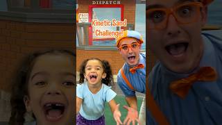 Can you make Kinetic Sand Shapes with your BODY🧡🤸🟥 Blippi Challenges shorts blippi [upl. by Nebur8]