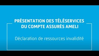 Déclarez vos ressources pour votre pension dinvalidité [upl. by Babbette]