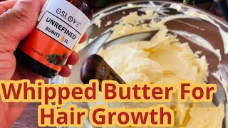 Simple Whipped Hair Butter Recipe Great for twistoutsamp braidouts [upl. by Nickola]