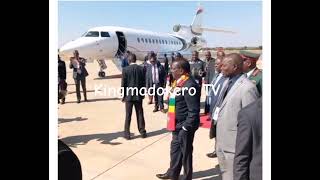 Bomb at Victoria Falls Airport Mnangagwas plane cannot land forced to return to Harare Airport [upl. by Merrilee]