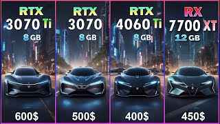 RX 7700 XT vs RTX 3070 Ti vs RTX 3070 vs RTX 4060 Ti Test in 50 games at 1080P [upl. by Inaboy]