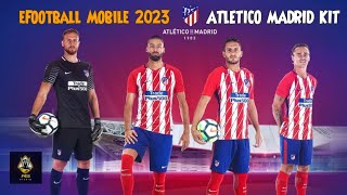 Atletico Madrid Kit in eFootball No Patch  eFootball Best Kits  eFootball Mobile 2023 [upl. by Brace411]