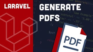 Generate PDFs in Laravel [upl. by Notsirb]