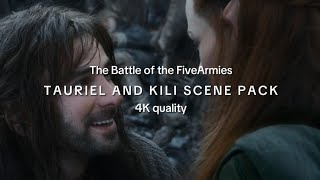 4K Tauriel and Kili scene pack  The Hobbit The Battle of the Five Armies [upl. by Neltiak]