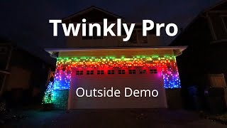 Twinkly Pro 500 Light Outside Display Demo  All Scenes [upl. by Nolad]