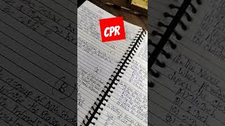 CPR Notes cpr cardiopulmonaryresuscitation resuscitation bls acls nursingprofession ytshorts [upl. by Aiekahs662]