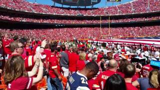 Chiefs vs Chargers National anthem amp flyover [upl. by Annaerda]