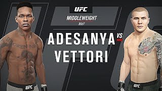 UFC 263  Israel Adesanya vs Marvin Vettori  Full Fight Highlights  Adesanya vs Vettori  UFC 4 [upl. by Pedrick]