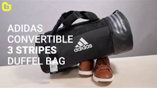 Adidas Convertible 3 Stripes Duffel Bag S [upl. by Yekciv]