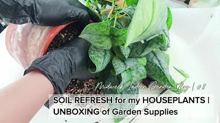 Midweek Indoor Garden Vlog 8  SOIL REFRESH for my Houseplants  UNBOXING of Garden Supplies [upl. by Jaquelyn12]