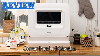 COSTWAY Portable Countertop Dishwasher Review  Watch before ordering [upl. by Aksoyn]