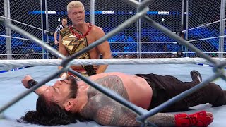 Roman Reigns Vs Cody Rhodes Steel Cage Match Undisputed Championship Smackdown [upl. by Mac]