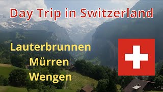 Day trip Lauterbrunnen  Mürren  Wengen in Switzerland [upl. by Essie]