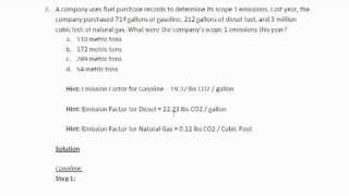 Calculating GHG Emissions  Examples 1 and 2 [upl. by Aihcsrop]