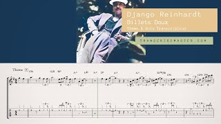 Django Reinhardt  Billets Doux  Theme amp Solo transcription [upl. by Seaden]