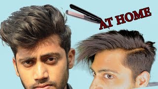 How to STRAIGHT Your HAIR AT HOME for MEN  HAIR STRAIGHTENER [upl. by Alaunnoif658]